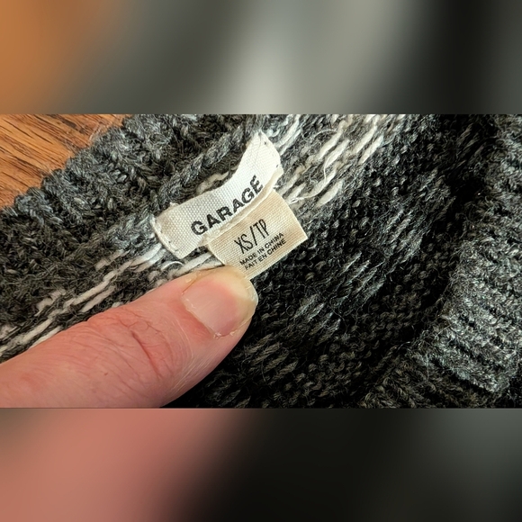 Garage Men's Gray and Cream Reindeer Sweater - Picture 3 of 5